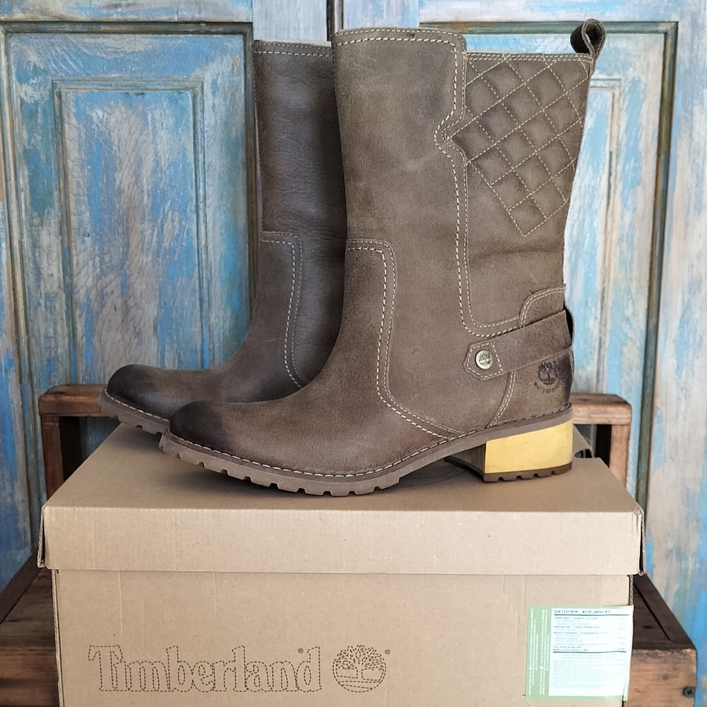 NIB HTF Timberland Earthkeepers Epley Mid Calf Boots Quilted Leather 9.5